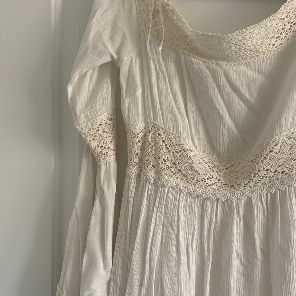 San Joy Cream Lace Mini Dress - Picture 4 of 4